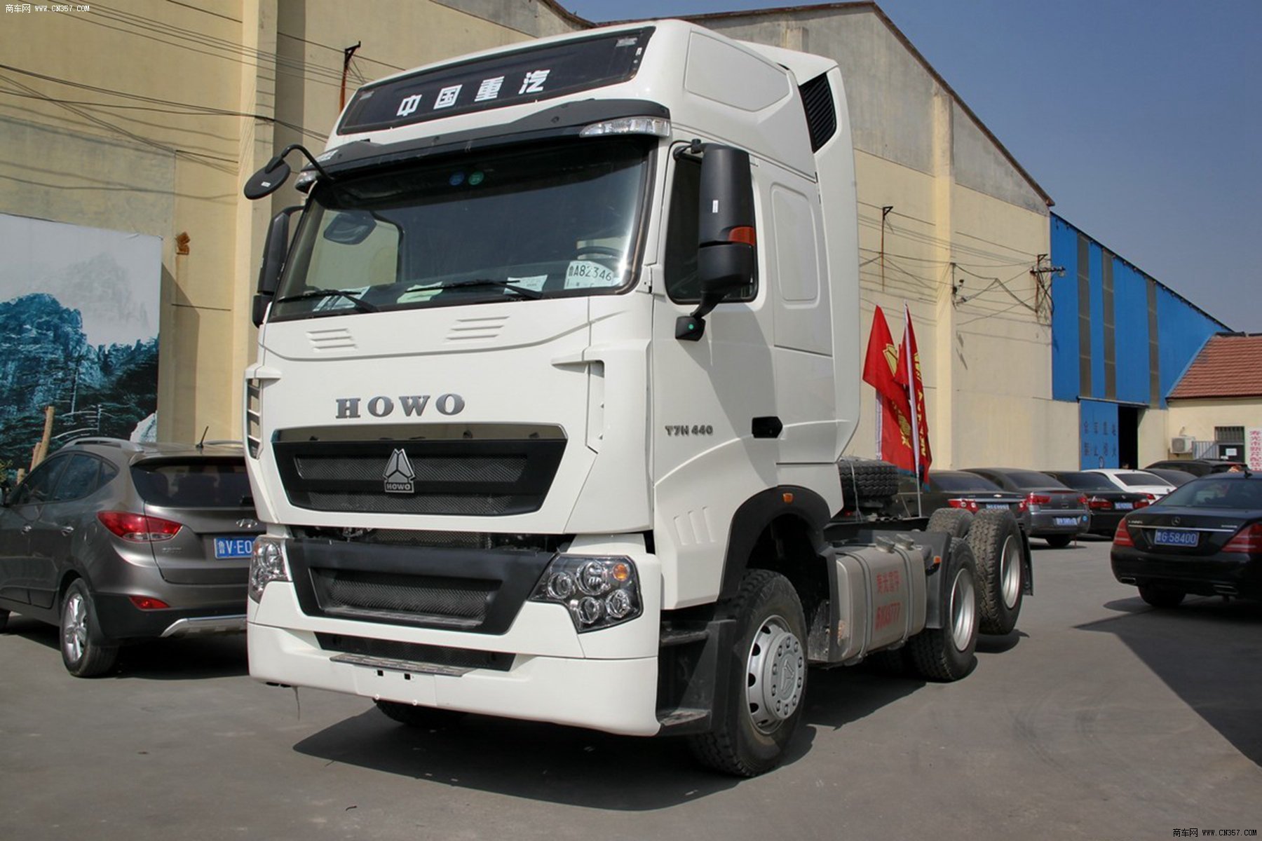 中国重汽 howo-t7h 重卡 440马力 6×2 牵引车 zz4257v323hd1